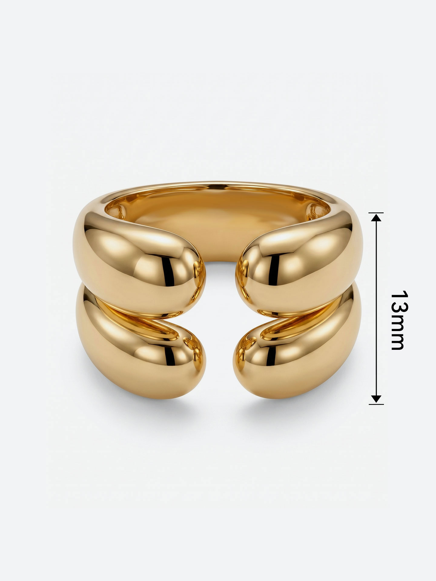 Modern layered open ring - Image 4