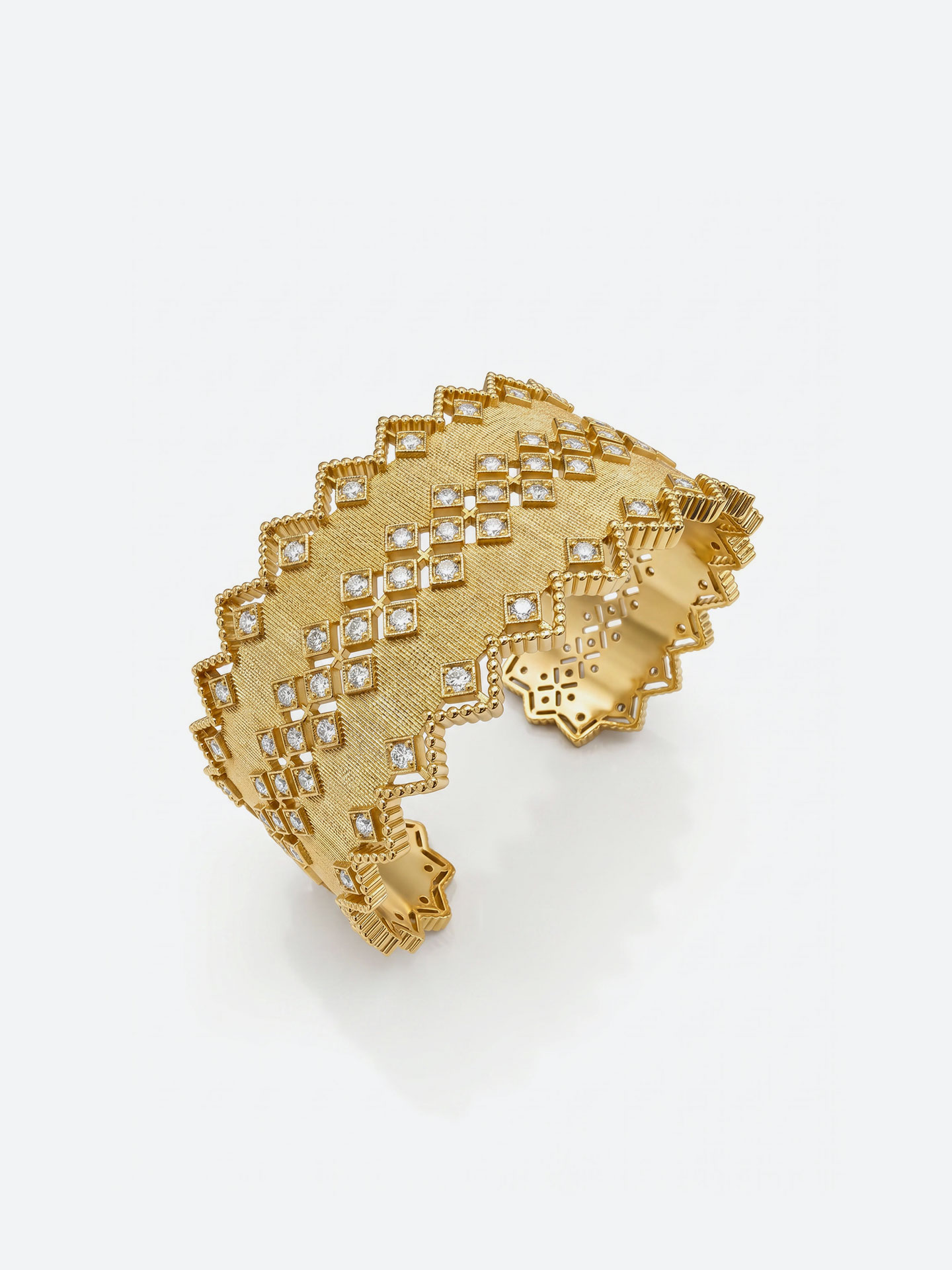 Modern Wide 18K Gold Plated Cuff Bracelet - Image 2