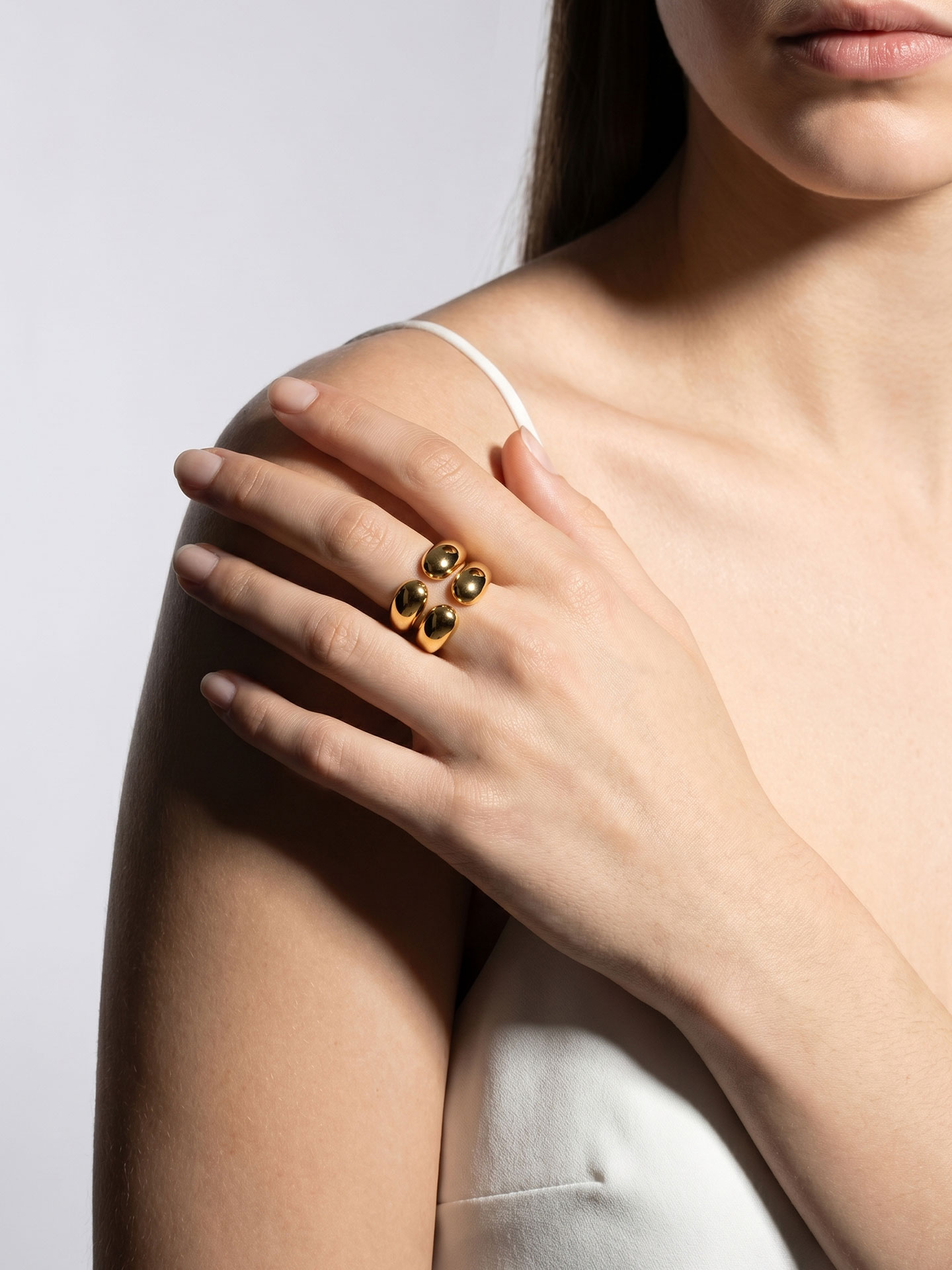 Modern layered open ring