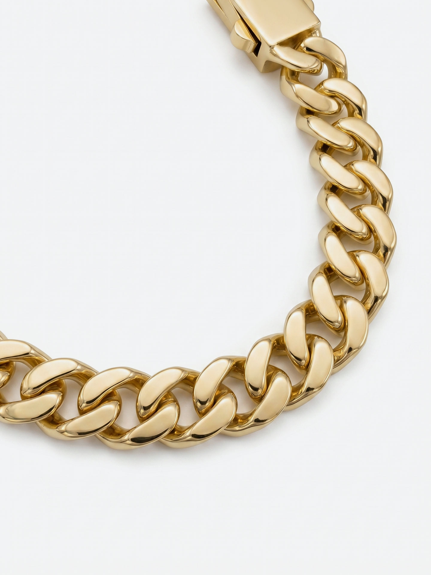 Men's Cuban chain square zircon 18K gold plated classic bracelet - Image 4