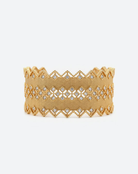 Modern Wide 18K Gold Plated Cuff Bracelet