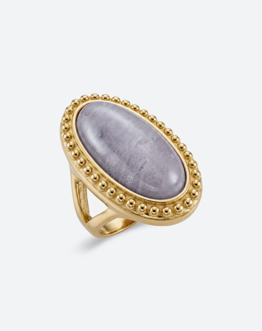 Minimalist 18K Gold Plated Synthetic Gemstone Ring