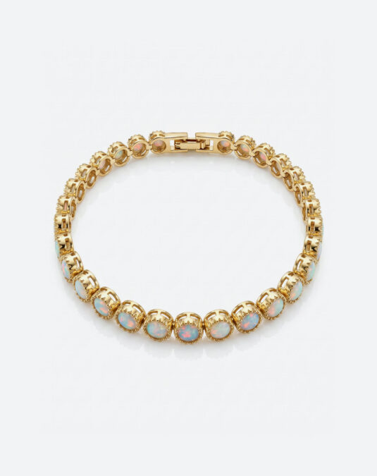 Elegant 18K Gold Plated Opal Bracelet for Women