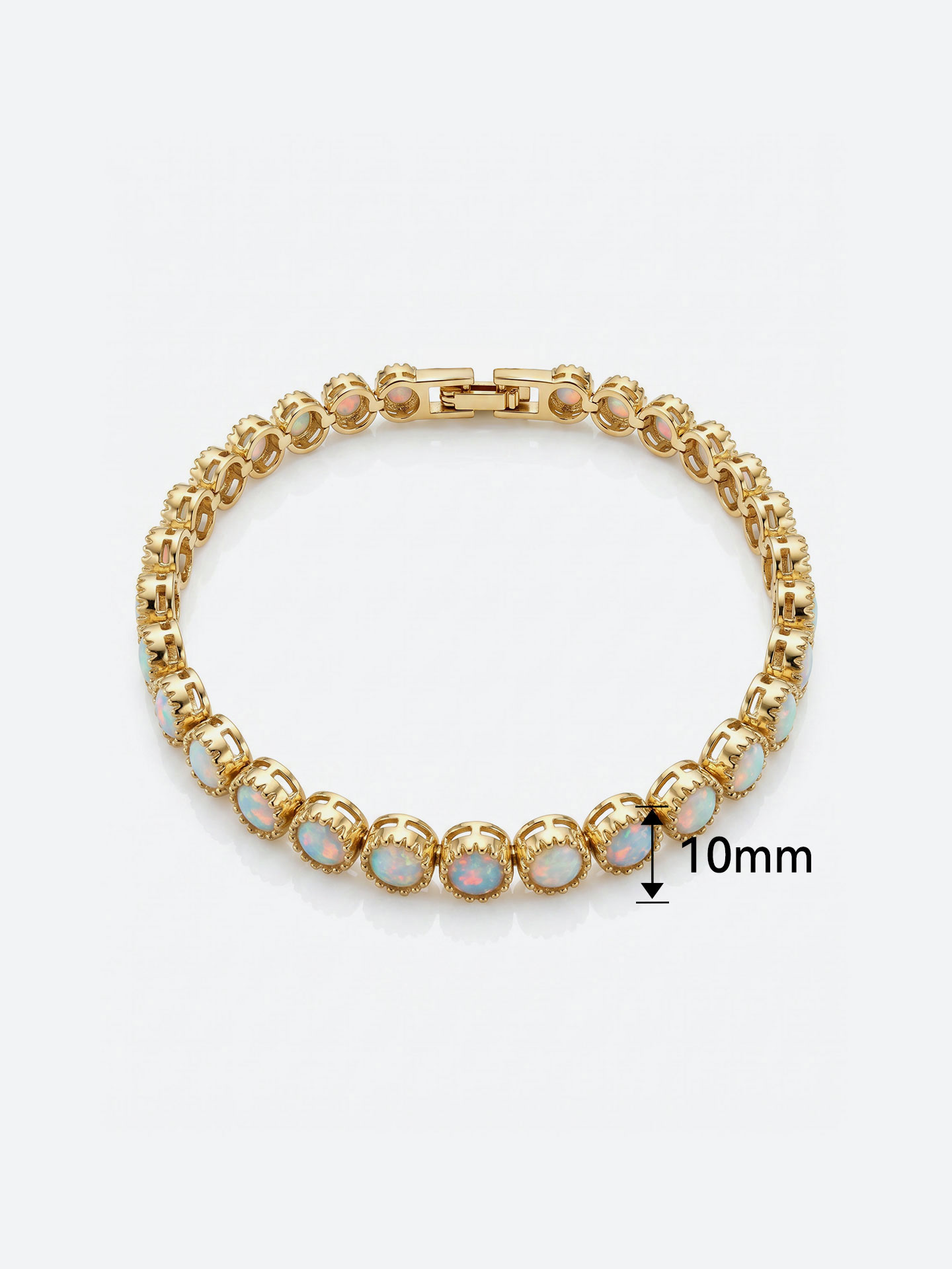 Elegant 18K Gold Plated Opal Bracelet for Women - Image 5